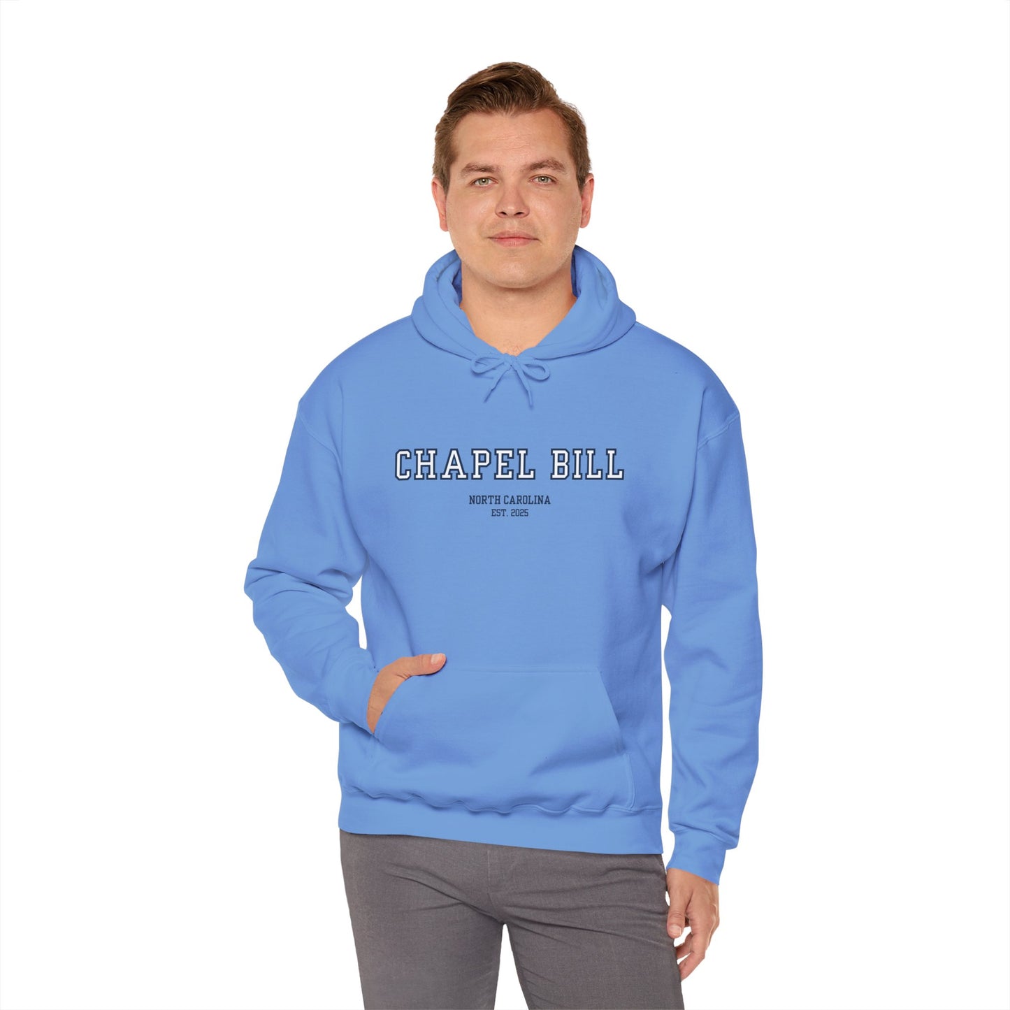 Chapel Bill Heavy Blend™ Hoodie - Straight - NC Est. 2025