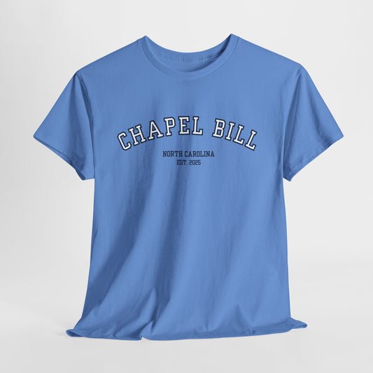 Chapel Bill Cotton Tee – Curved - NC Est. 2025