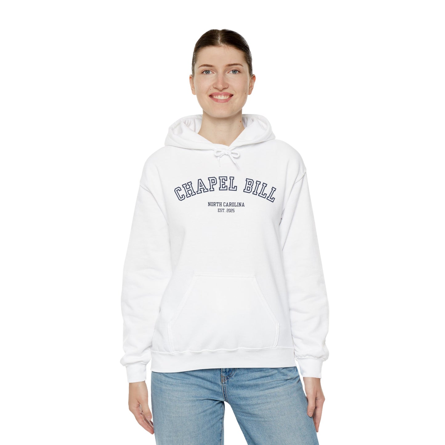 Chapel Bill Heavy Blend™ Hoodie - Curved - NC Est. 2025