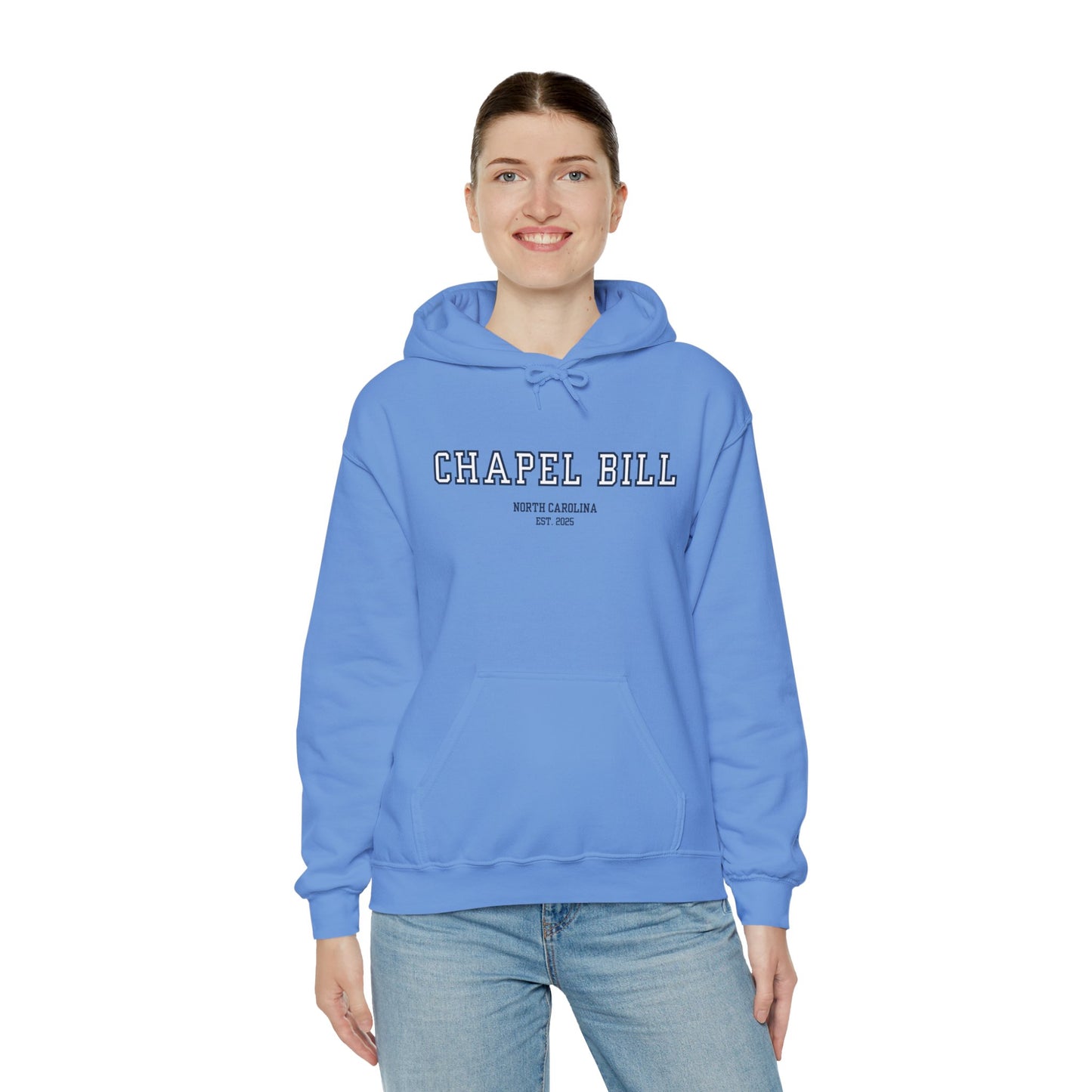 Chapel Bill Heavy Blend™ Hoodie - Straight - NC Est. 2025