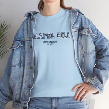 Chapel Bill Cotton Tee – Straight - NC Est. 2025