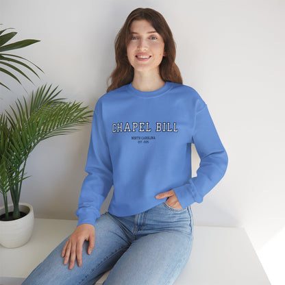 Chapel Bill Crewneck Sweatshirt - Straight - NC Est. 2025