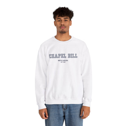 Chapel Bill Crewneck Sweatshirt - Straight - NC Est. 2025