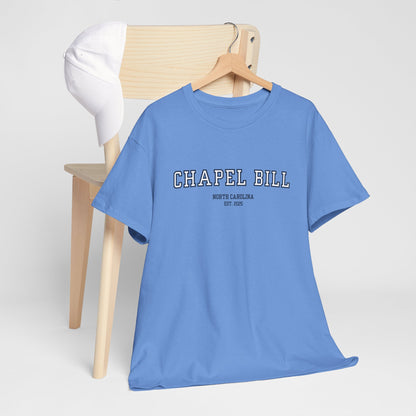 Chapel Bill Cotton Tee – Straight - NC Est. 2025