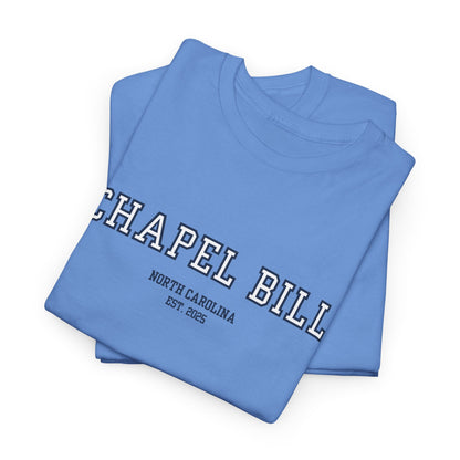 Chapel Bill Cotton Tee – Straight - NC Est. 2025