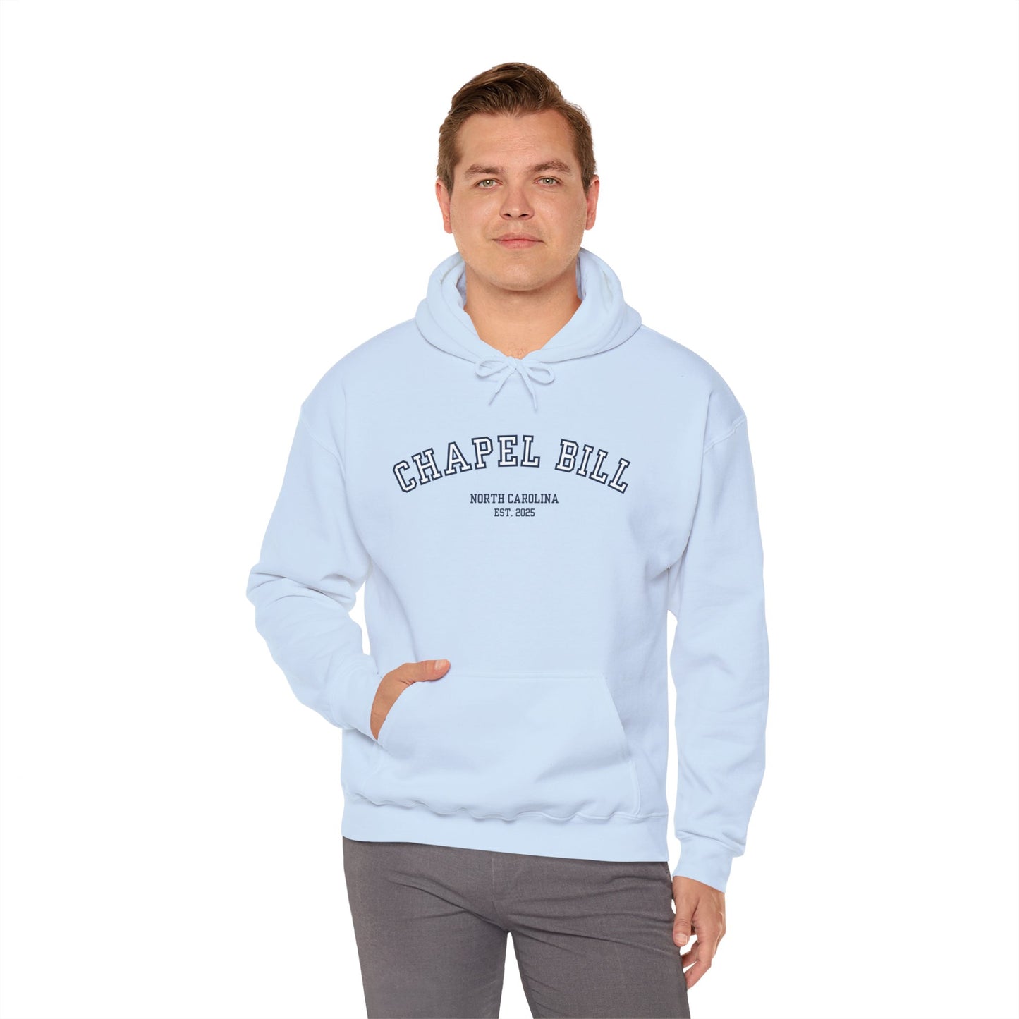 Chapel Bill Heavy Blend™ Hoodie - Curved - NC Est. 2025