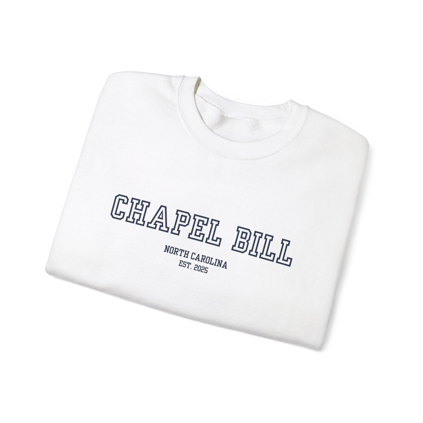 Chapel Bill Crewneck Sweatshirt - Straight - NC Est. 2025