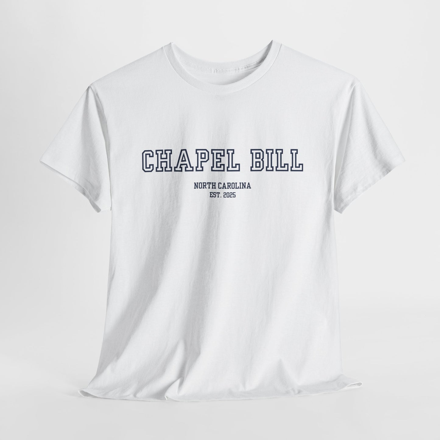 Chapel Bill Cotton Tee – Straight - NC Est. 2025