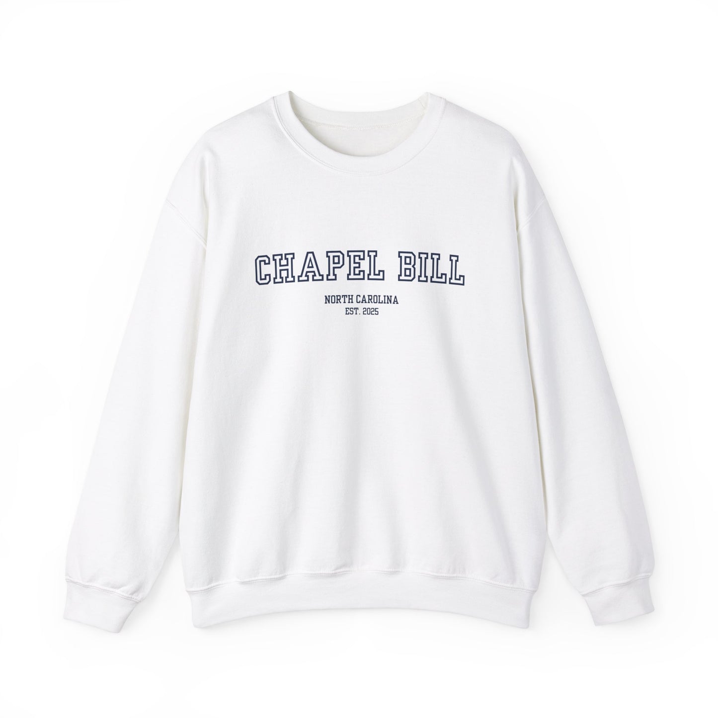 Chapel Bill Crewneck Sweatshirt - Straight - NC Est. 2025